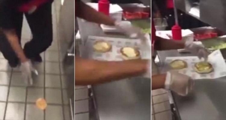 Šokující video: Burger plný bakterií z podlahy je připraven v restauraci přímo pro vás