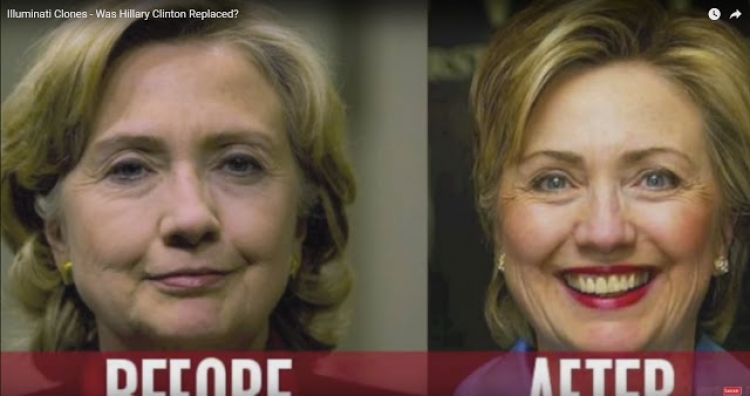 Hillary Clinton: vážně nemocná osoba, špatně fungující klon či dvojnice? Podívejte se na důkazy...